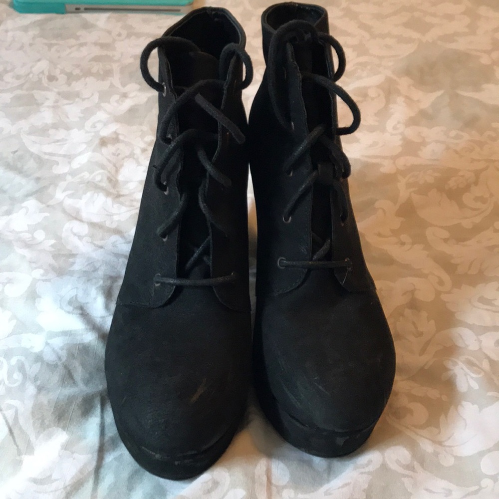 Black Lace Up Boots